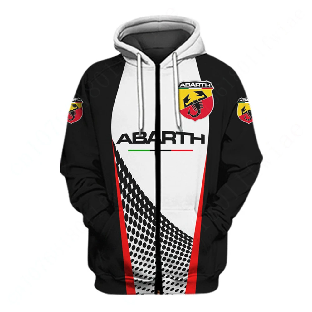 Abarth 남녀공용 캐주얼 지퍼 후드, 3D 프린팅 필수품 풀오버, 하라주쿠 맨투맨 탑, 유니섹스 의류, 애니메이션 후드