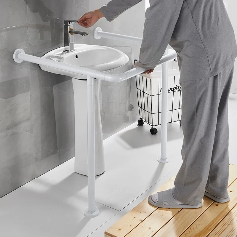 Łazienka ze stali nierdzewnej Kolumna bez barier Poręcz umywalkowa Rama bezpieczeństwa Szyna Umywalka Chwyty Uchwyt Poręcz do mycia rąk