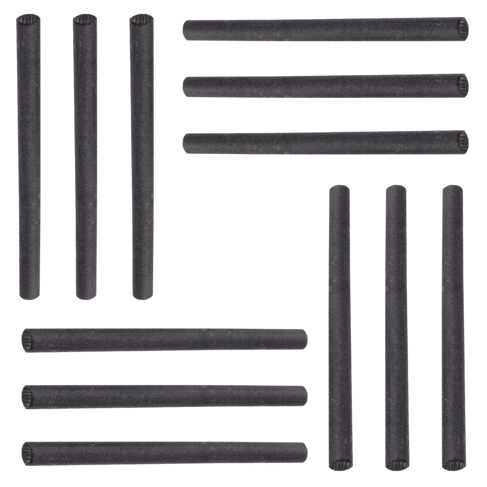 10 Pcs Carbon Rod Graphite Electrode Cylinder Tube Bar Electrolysis Fiber Stick