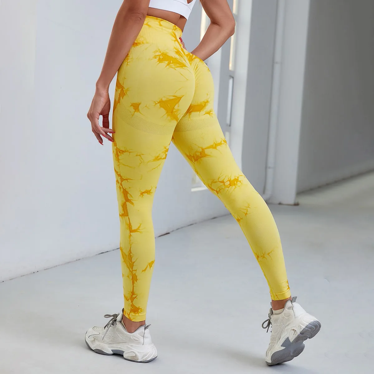 

New Tie Dye Seamless Leggings For Women Fitness Scrunch Butt Legging Workout Gym Tights High Waist Sport Legging Activewear