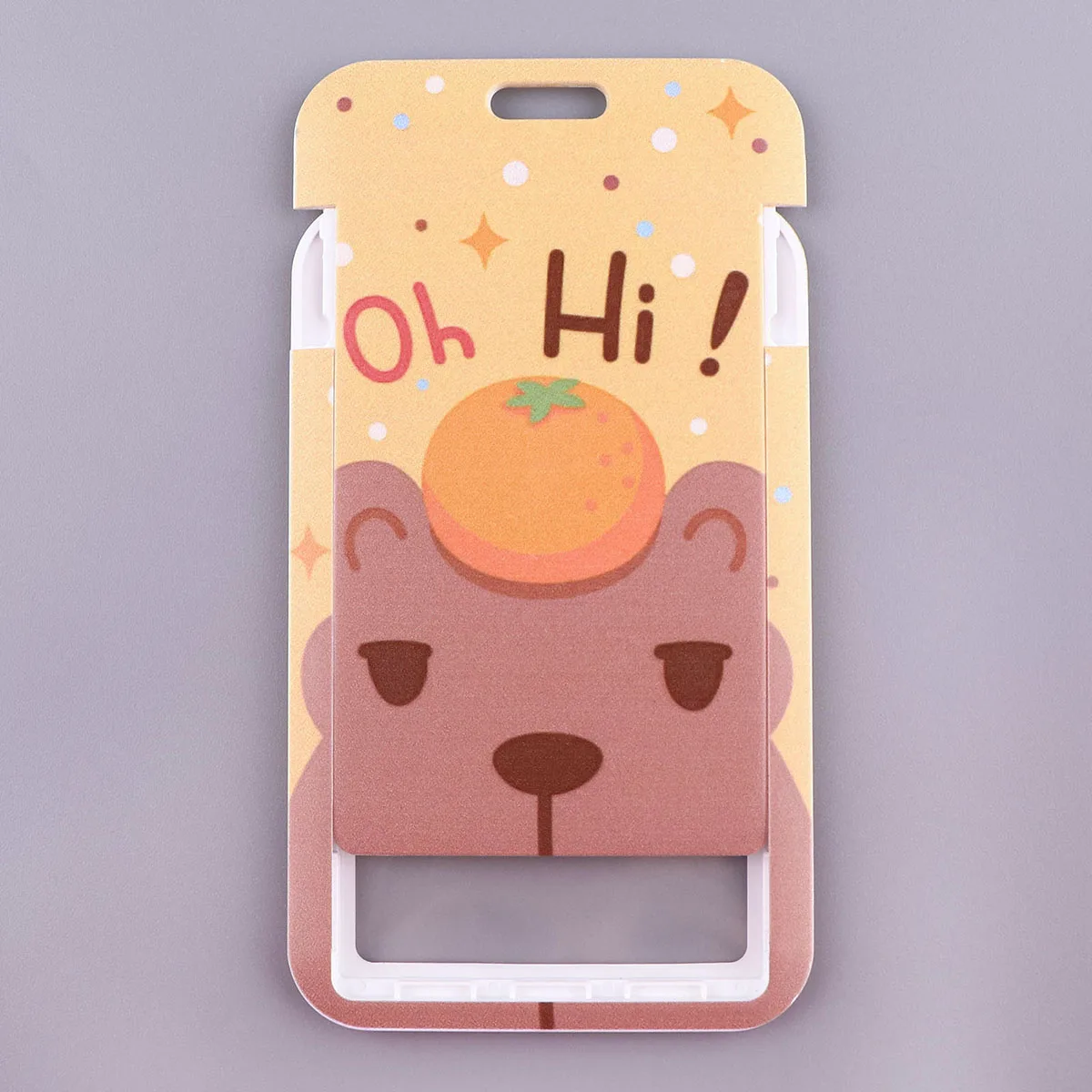 Cute Capybara Credential Holder Kawaii Animals Neck Strap Keychain Lanyard Credit Card Holders Phone Straps Keyring Accessories