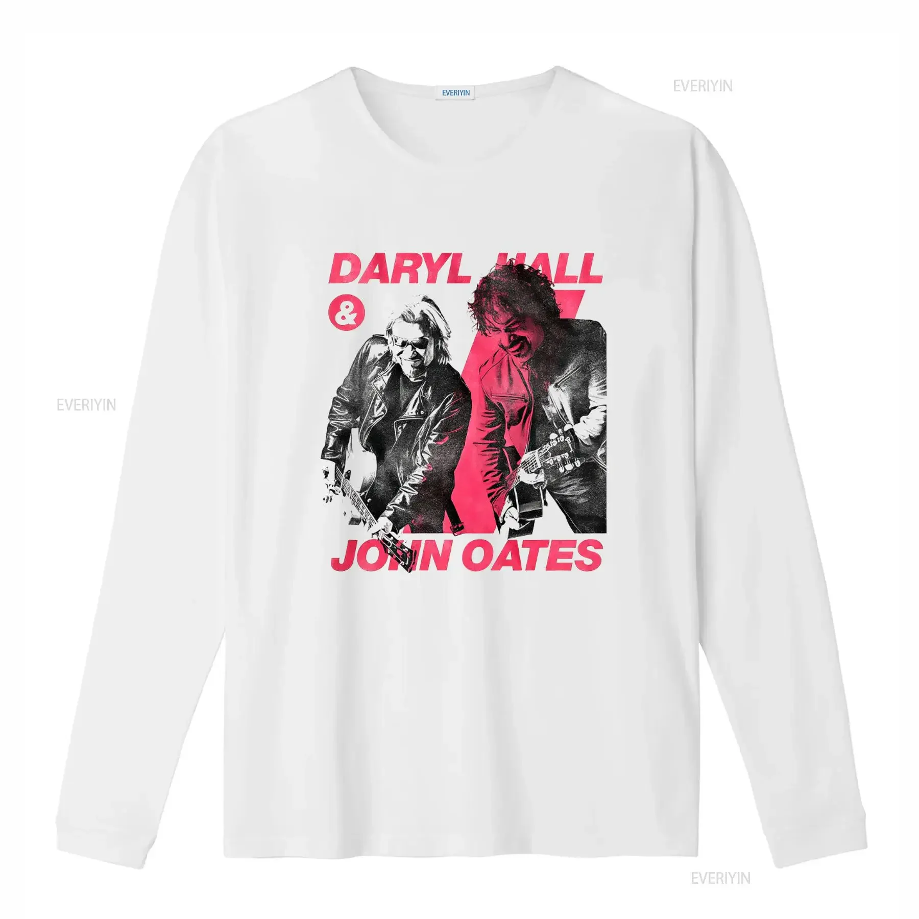 Hall Oates Acoustic Sessions Men's T Shirt Daryl John Guitar Pop Music Band  vintage Washed designer clothes