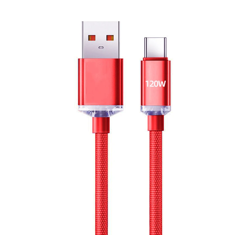 NNBILI 120 W 6A Schnellladung USB Typ C Schnellladekabel für Samsung S23 Xiaomi 14 Huawei Telefon Schnellladekabel Datenkabel 5