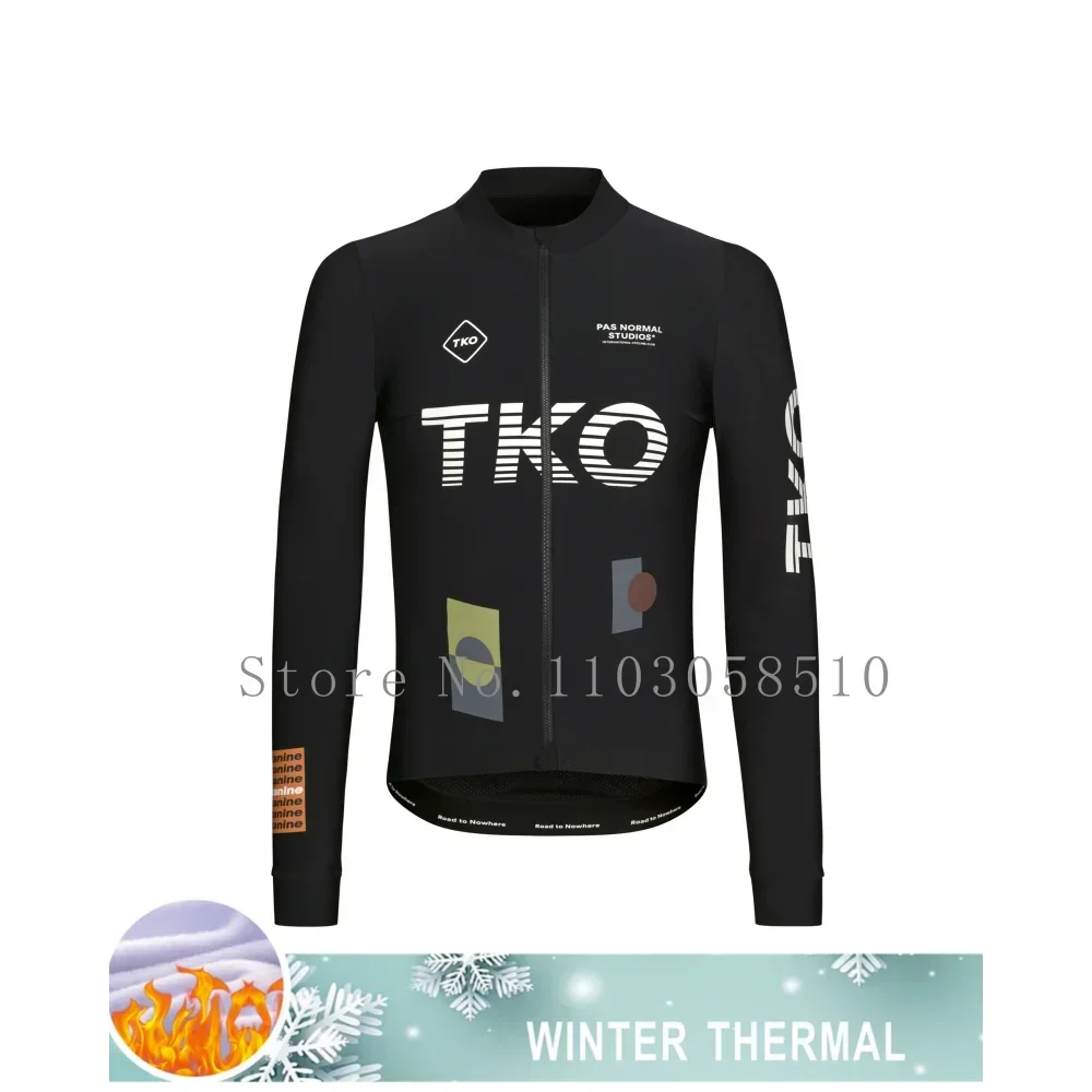 Men Cycling Jersey Winter Long Sleeve TKO Thermal Fleece Cycling Bicycle Warm Jacket High Quality MTB Road Bike Clothing 2025