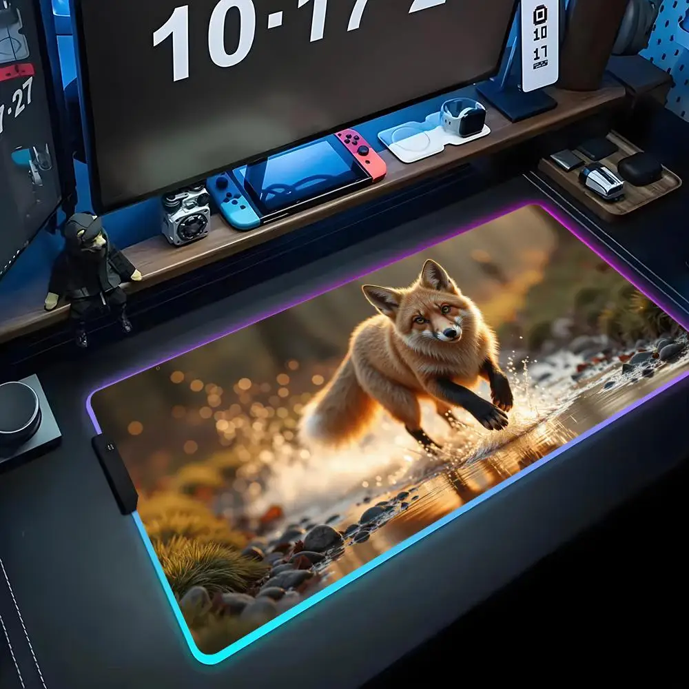 

Коврик для мыши Red Fox RGB Gaming Mousepad Большой светодиодный коврик для ПК Настольный коврик Светящийся коврик для мыши Большие коврики для клавиатуры Настольный коврик с подсветкой