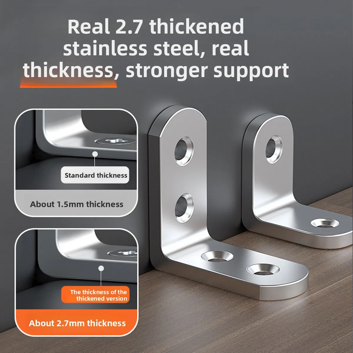 

Fixed Linear Support Frame Load-Bearing Stainless Steel Non Perforated Corner Code Connection Piece