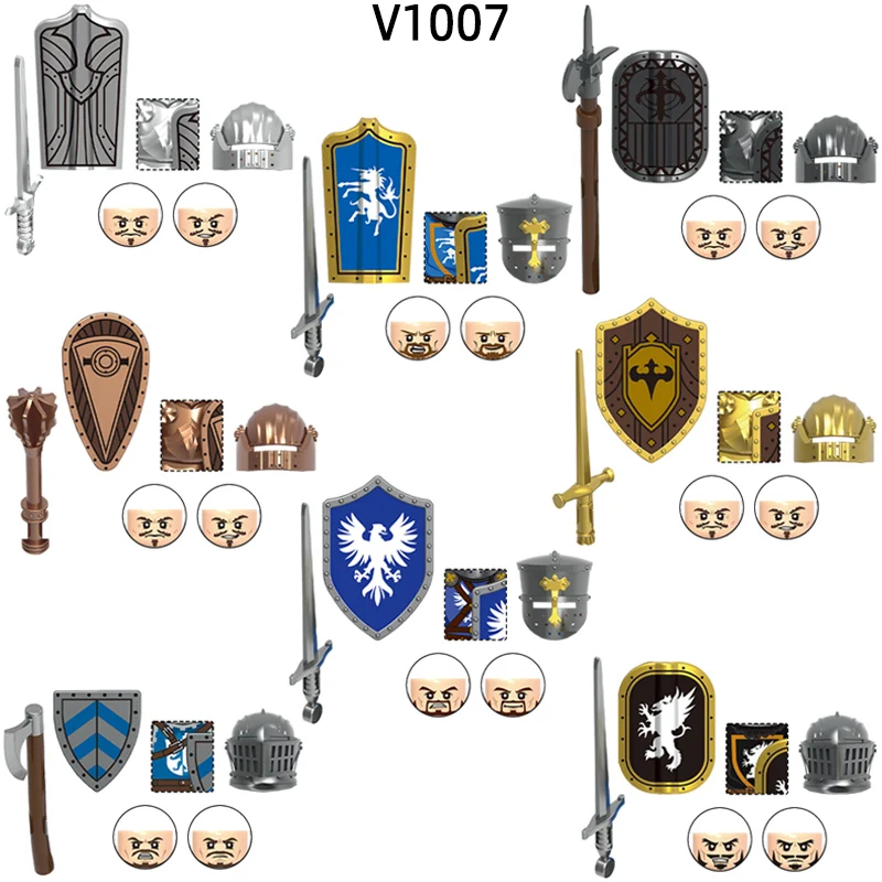 

The V1007 Gothic Unicorn Papal Black Eagle Knights Action Figures Model Blocks MOC Bricks Set Gifts Toys