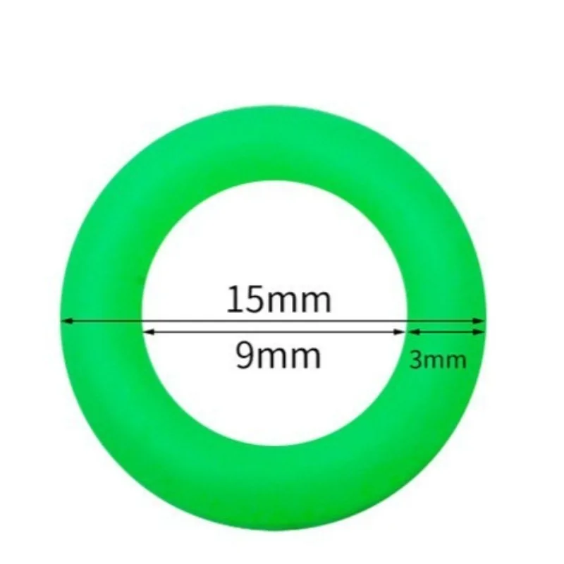 Luminous Fluorescent Silicone O Rings 100Pcs, Night Glow Tent Nail Fishing Rod Rings Outdoor Camping Accessories