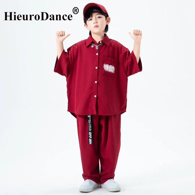 Junge Street Dance Anzug Mädchen Jazz Tanzen Kostüm Kinder Geist schritt Dance Performance Anzug Jungen Hip Hop Set Mädchen Streetwear