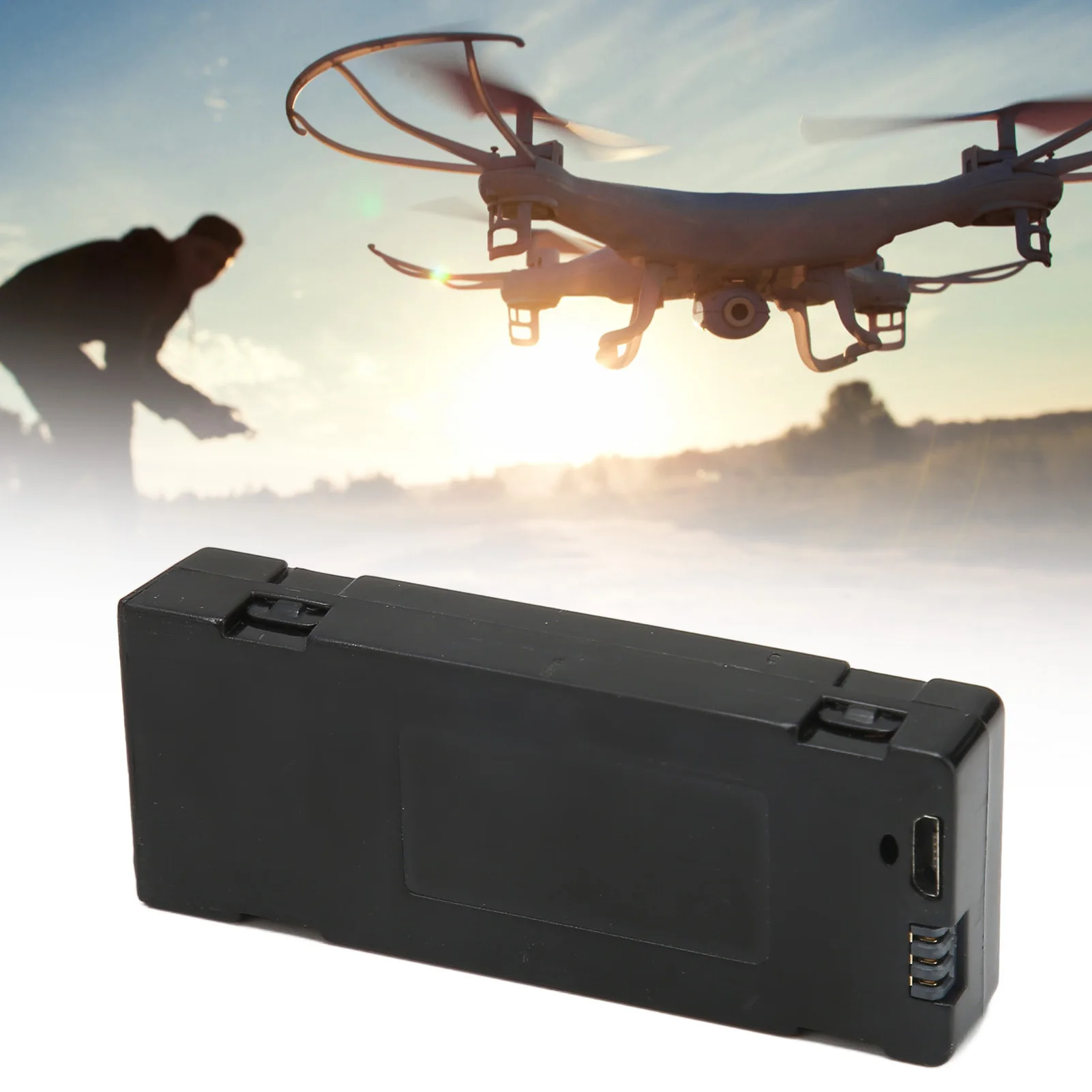 Remote Control UAV Battery ABS Housing  RC Drone Battery Compact 3.7V 1800mAh for E525 for P8 for E99PRO