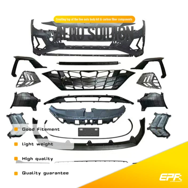 

Передний бампер типа Hyundai Elantra/Avante CN7 N — предварительно фейслинг, безупречная посадка, сверхпрочный, гладкий, аэродинамический, высококачественный