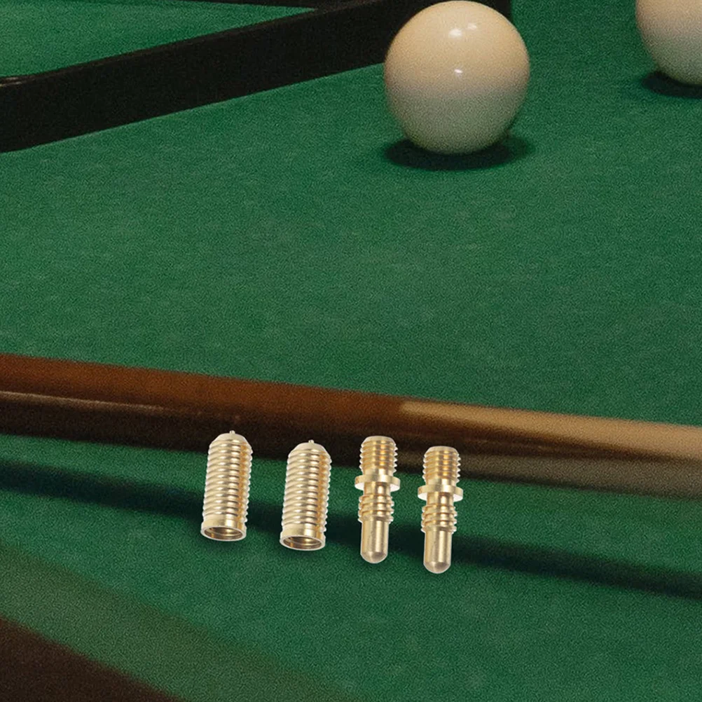 

3Sets Pool Cue Joint Screw Solid Copper Connecting Parts for Billiard Rod Extension Secure Fit No Loosen Easy Install