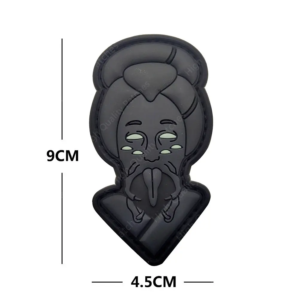 Medusa Anubis Baphomet Shiva Patch Tactical Devil Reaper PVC Badge Glow in the Dark Rubber Reflective Patches for Backpack HAT