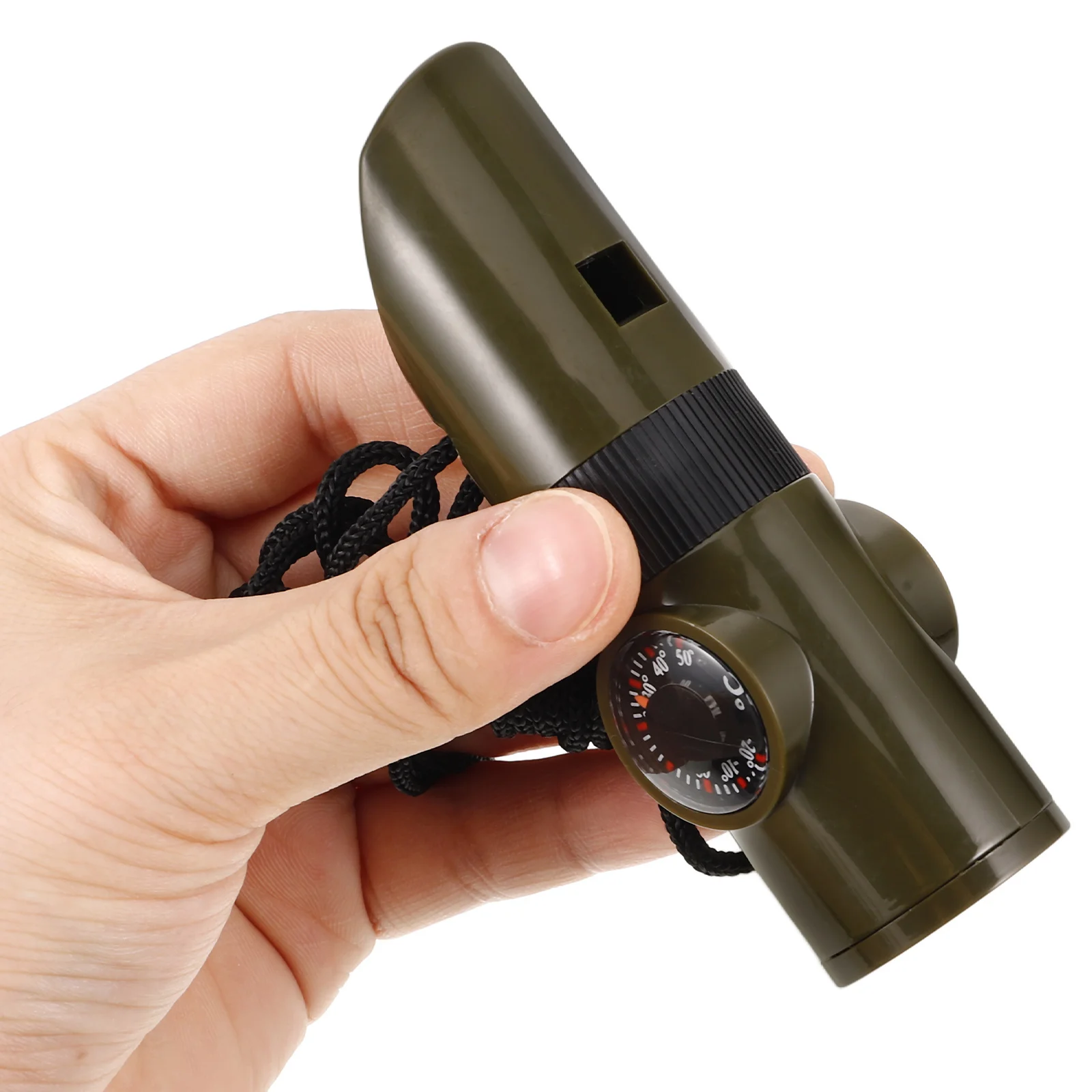 متعددة الوظائف صافرة الطوارئ التخييم في الهواء الطلق بقاء توفير البوصلة ميزان الحرارة عالية ديسيبل المحمولة المشي لمسافات طويلة