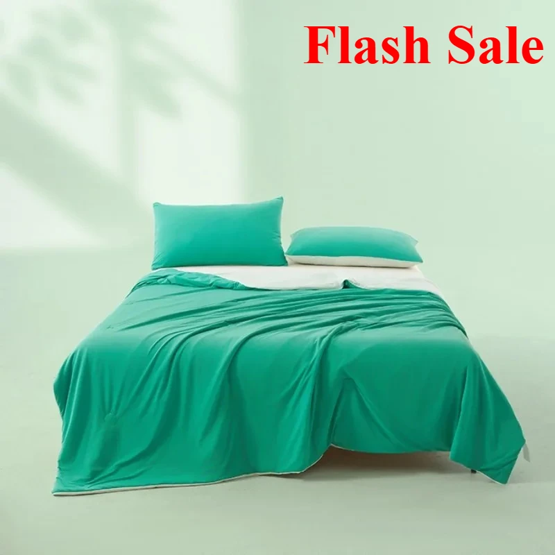 

New class A cool silk ice cream summer cool quilt summer solid color air conditioner quilt washable ice silk thin quilt
