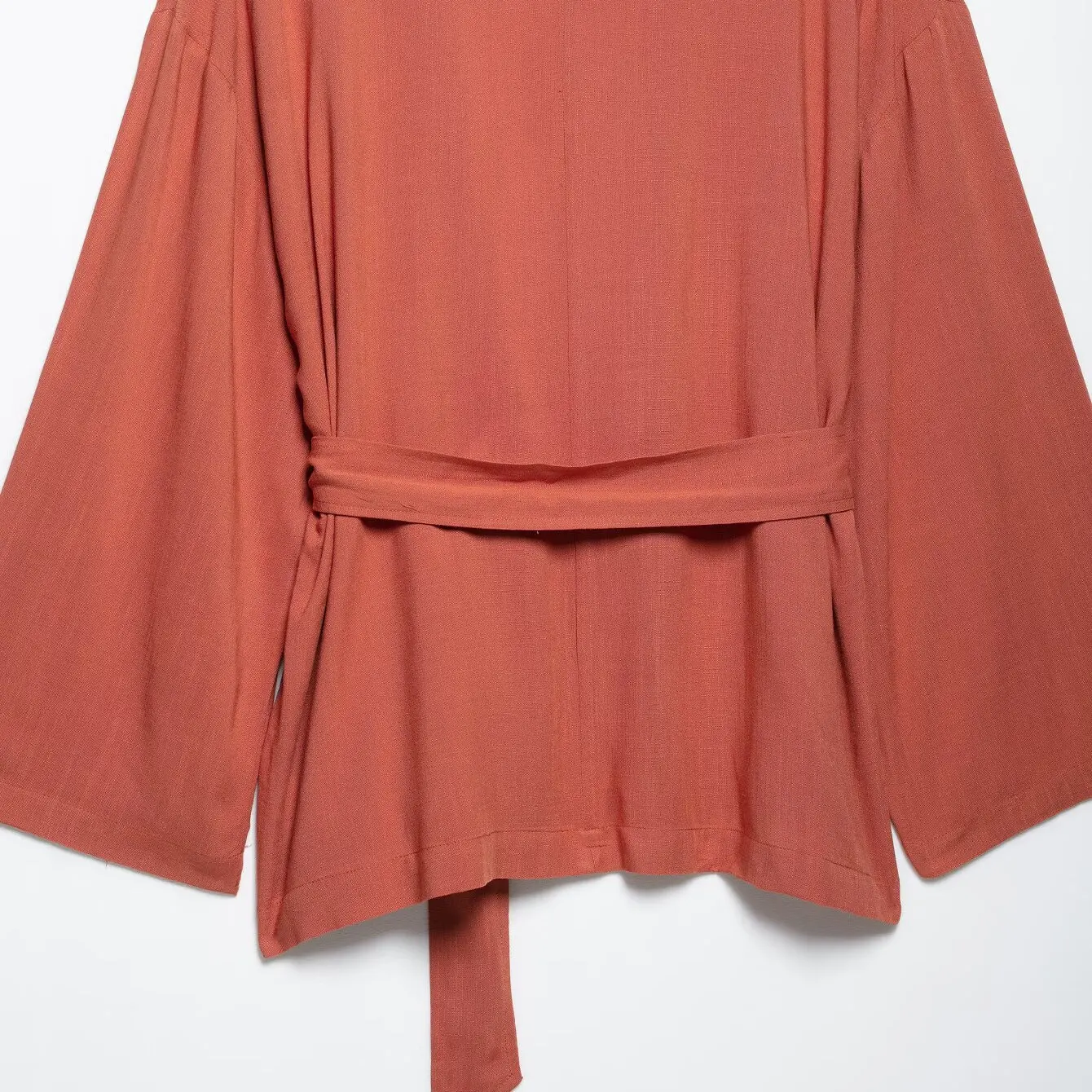 

JNLEAOG, осеннее новое женское кимоно с украшением по бокам, пальто из полиэстера с v-образным вырезом, длинное све для девочек irt