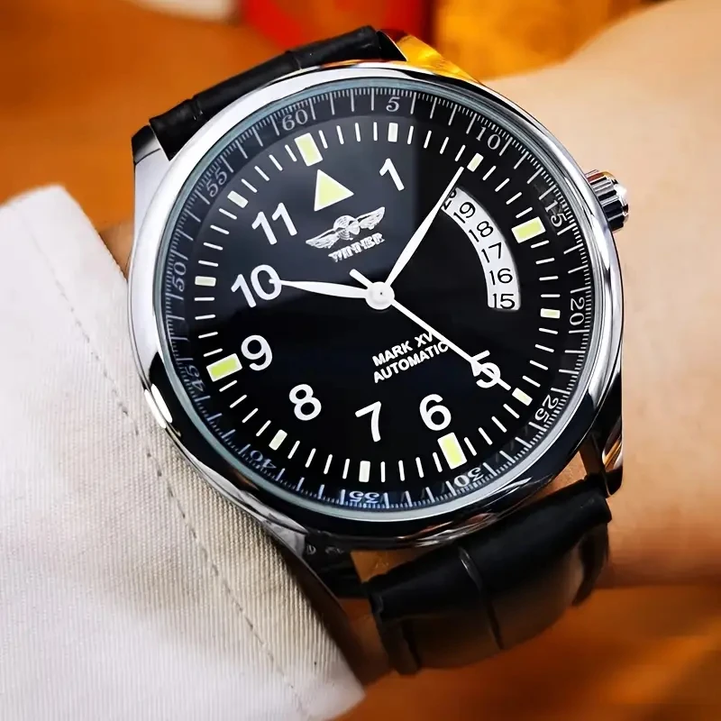 

Large Digital Dial Skeleton Automatic Mechanical Men's Watch - High-Value Fashion Business Simple Personality Fashion Watch - Party Fashion Daily Decoration Birthday Gift Wristwatch