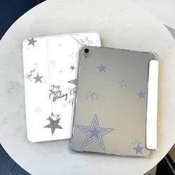 Pro 11 2nd 3rd 4th Cover Funda for Ipad Mini6 8.3 IPad Air 5 4 10.9 Cases 10.2 9th 8th 7th Stars Smart PU Case White Background