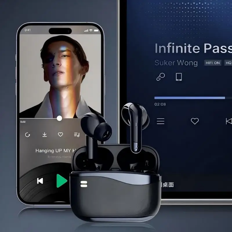 P- M6 Gaming Earbuds Headphones Wireless,Bluetooth 5.4,with ANC Active Noise Cancelling,25ms Low-Latency,For PC, PS5,VR,Switch