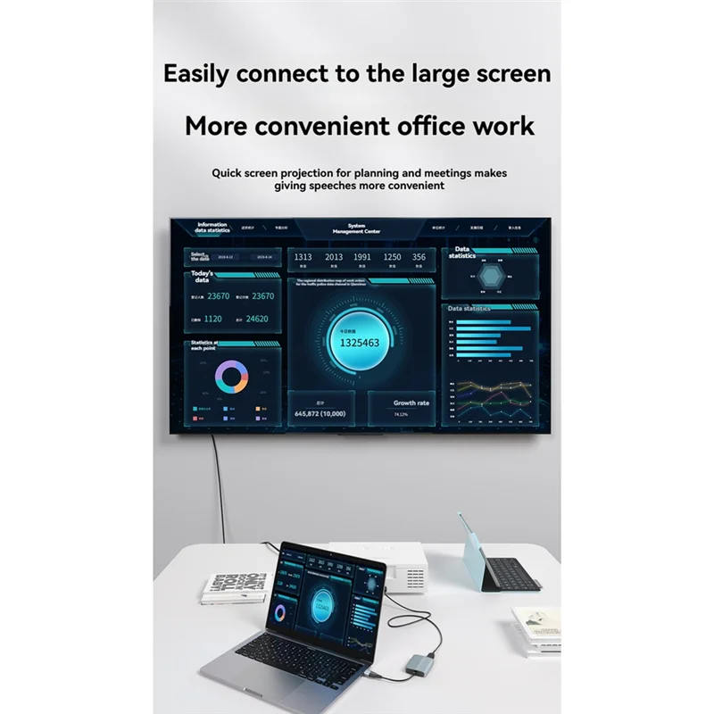 【Последнее место!】Удлиненный дисплей USB+ Type-C к двойному совместимому адаптеру, 2 монитора, 1080P, двойной монитор, расширенный разветвитель
