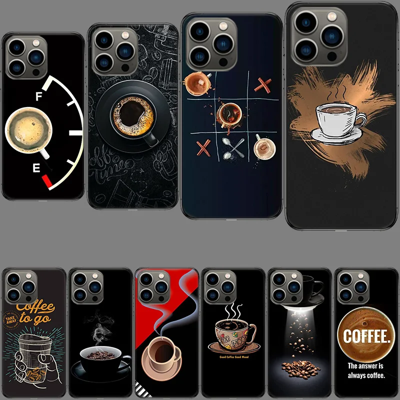 Coffee Wine Cup Phone Case For Apple Iphone 15+ 14 Plus 16 Pro Max 12 13 Mini 11 Pro X XS Max XR Cover Shell Coque