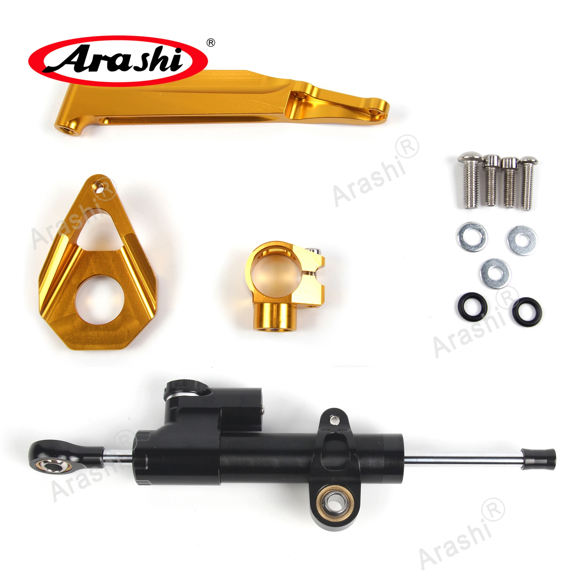 Arashi Steering Damper Stabilizer Bracket For HONDA CBR600RR 05-06 CBR600 CBR 600 RR 600RR Motor Part Mount CNC Aluminium