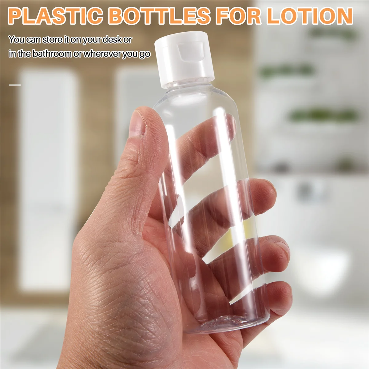 Botellas de plástico para champú, contenedor de viaje para cosméticos, loción, 100ml, 20 unidades