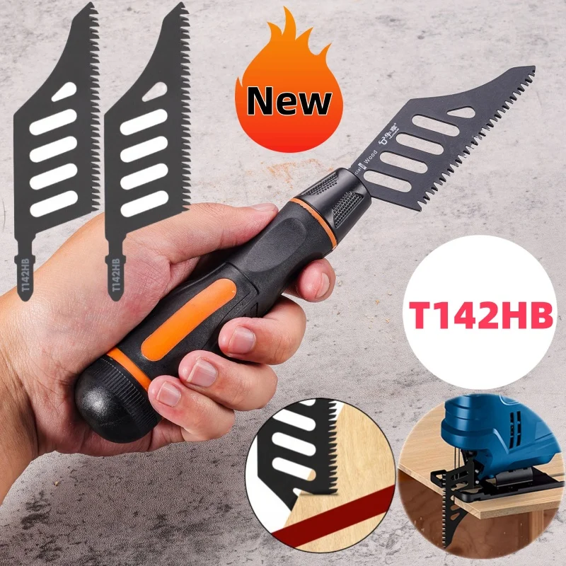 

Woodworking Power Cutting Tool T142HB T-handle And Curved Jigsaw Blade Suit Curved Reciprocating Saber Saw Blades For Precision