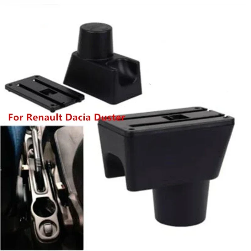 For Renault Duster Armrest For Dacia Duster Car Armrest box Center Storage box car accessories Interior With USB LED