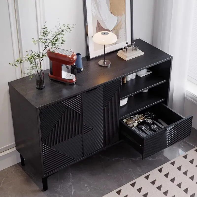 Black Design Cabinets Aesthetic Modern Luxury Fashion Cheap Save Space Interior Cabinet Large Meuble De Rangement Home Furniture
