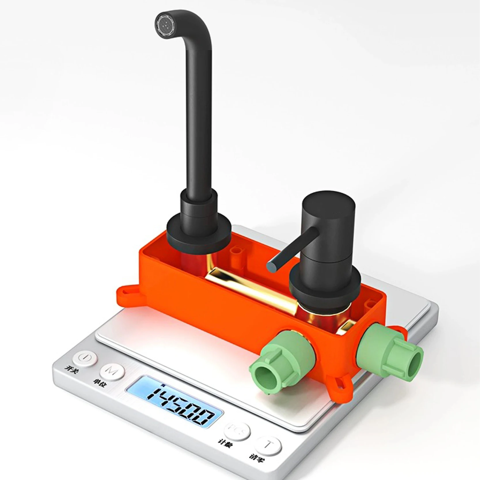 Imagem -05 - Torneira de Banheiro de Latão de Parede Torneira de Bacia Preta Design Oculto Alça Única de Furos Fria e Quente Controle Duplo Moderno