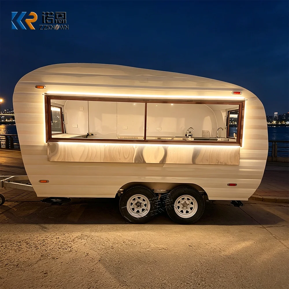 

Remorque Foodtruck Mobile Food Catering Trailer Fully Equipped Outdoor Mobile Beer Ice Cream Coffee Carts Food Shop