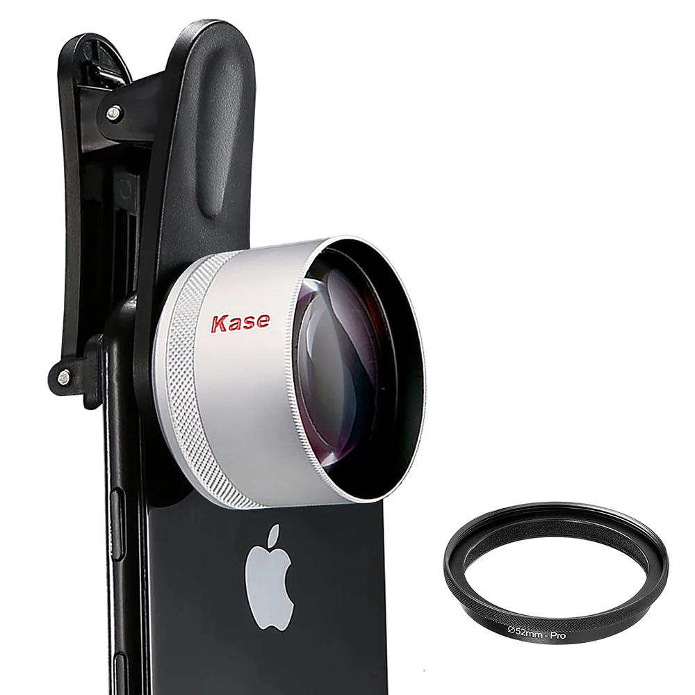 

Kase HD Master Macro Pro Phone Lens with 52mm Filter Adapter for iPhone 16 15 14 13 Xiaomi Android, Long Shoot Distance 40-85mm