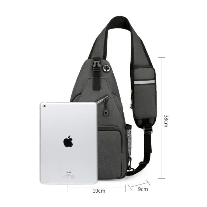 Мужская регулируемая нагрудная сумка, портативная сумка через плечо, отлично подходит для путешествий, кемпинга, занятий спортом на открытом воздухе!