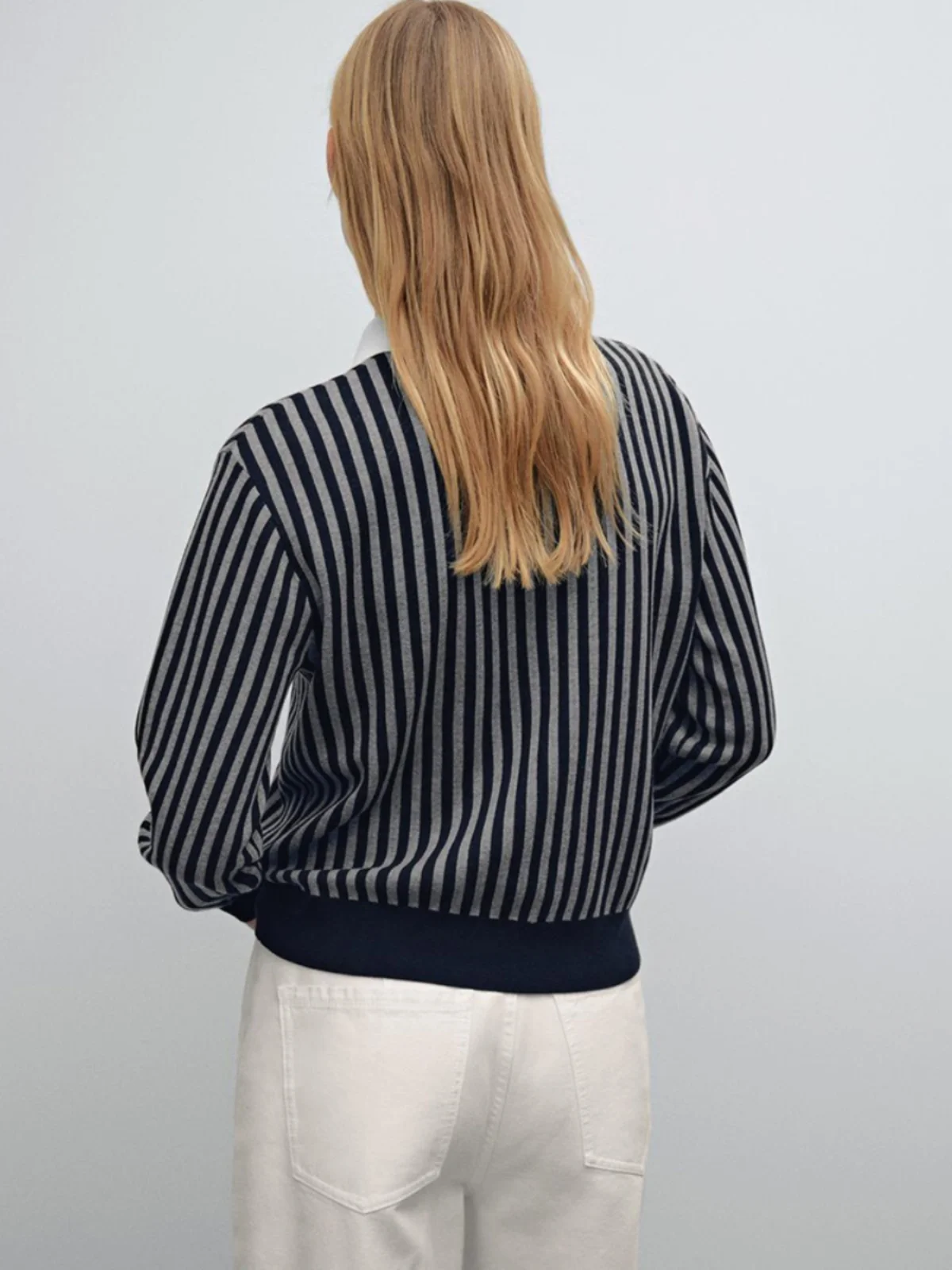 lectual Commuter Sle Women's  Ne Striped Knitwear Cotton Long Sve Crew Ne Pullover Spring Faion 2025