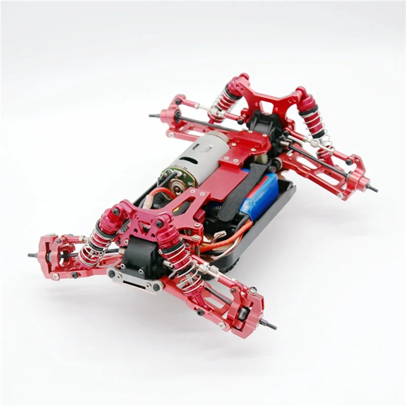 BAAA-4Pcs عمود محرك معدني وصامولة عجلة لـ Wltoys 144001 144010 124007 124016 124019 124018   أجزاء ترقية سيارة RC، أسود