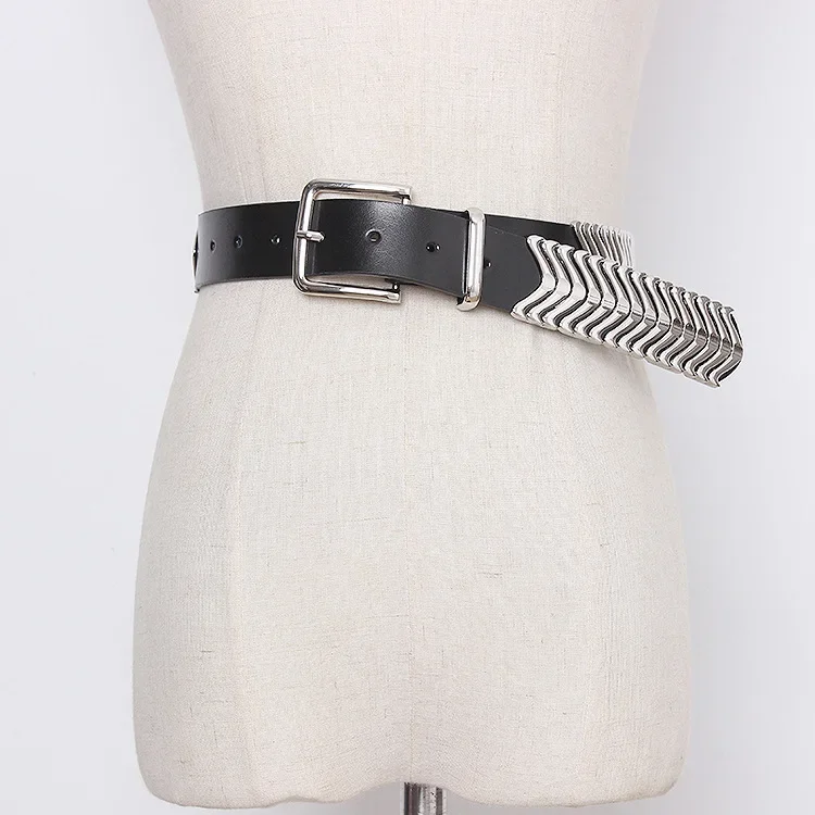 

Новые модные металлические винтажные роскошные женские оригинальные кожаные ремни в стиле панк для женщин, джинсовый пояс, трендовый ремень в стиле хип-хоп