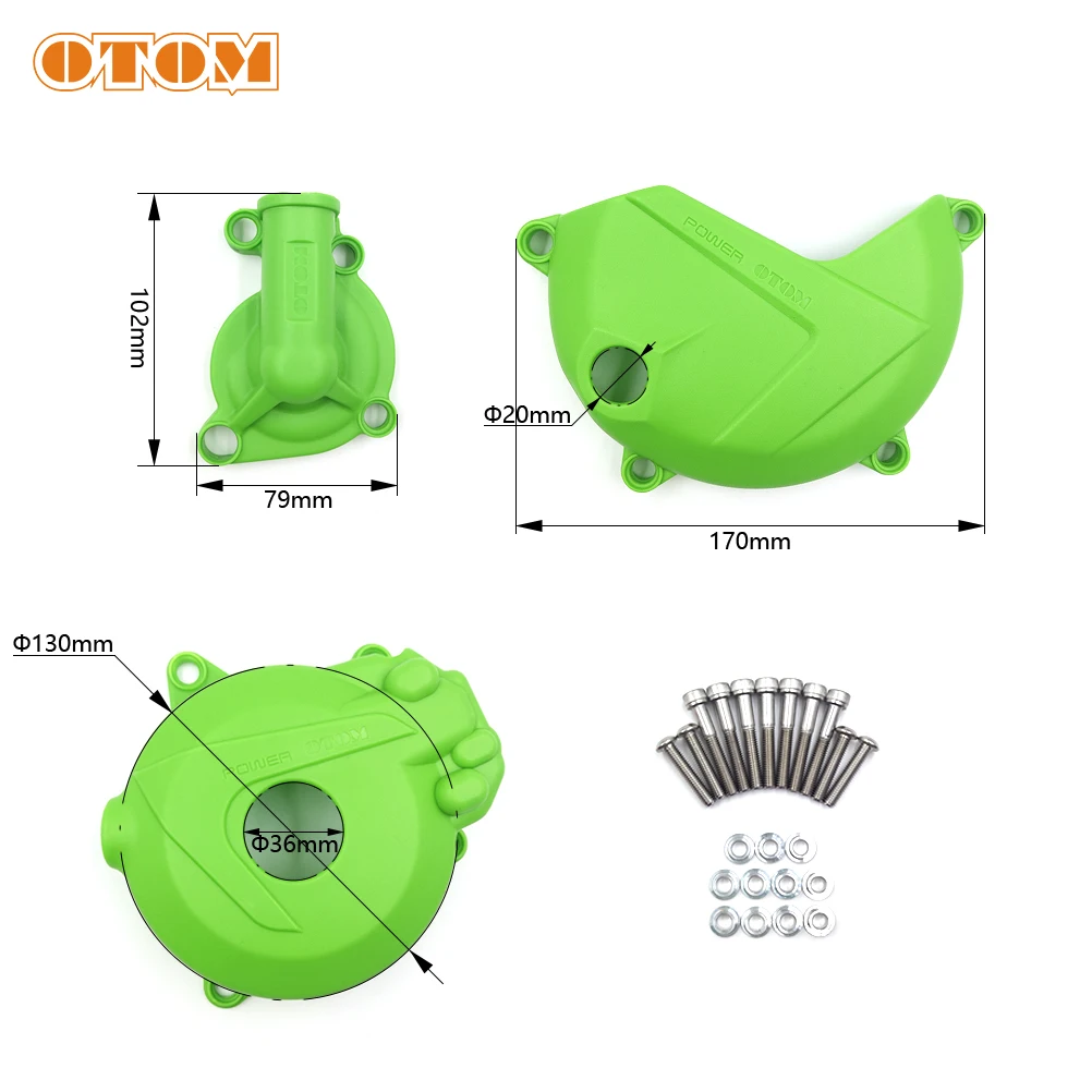 OTOM Motorcycle Magneto Engine Clutch Water Pump Protective Cover For ZONGSHEN NC250 250CC KAYO K6 BSE J5 RX3 ZS250GY-3 4 Valves