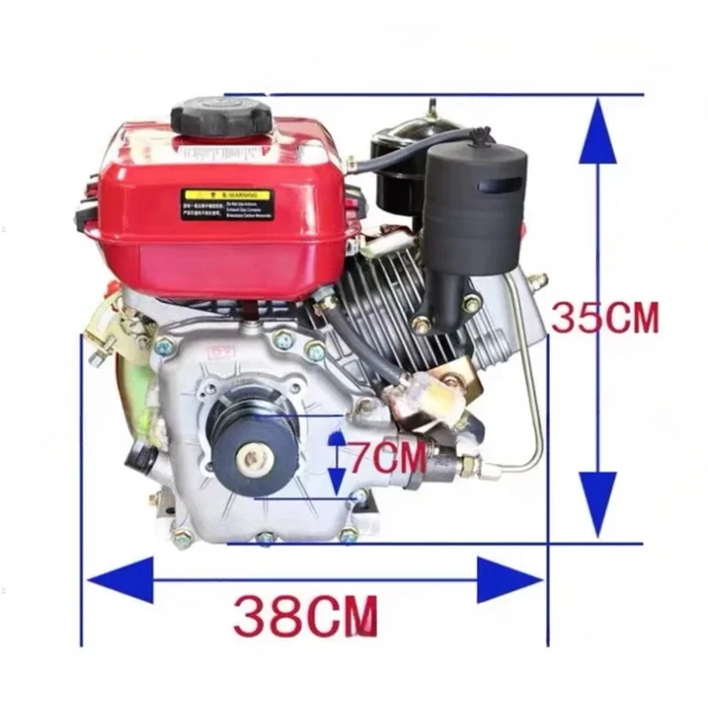 168F Threshing Agricultural Micro-Tiller Pumping Pump Generator High-Power Air-Cooled Engine Oil