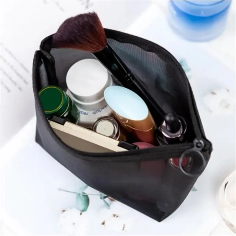 Swimming Storage Transparent Mesh Makeup Bag Handbag Large Capacity Storage Bag Mesh Wash Bag Travel Storage Bag