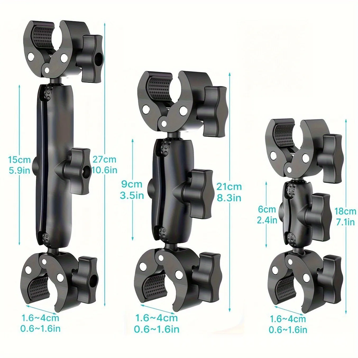 

Camera Double Clip Crab Clamp Motorcycle Bicycle Handlebar Bracket Monopod Mount Handlebar Stand for Insta360 X4 X3 X2