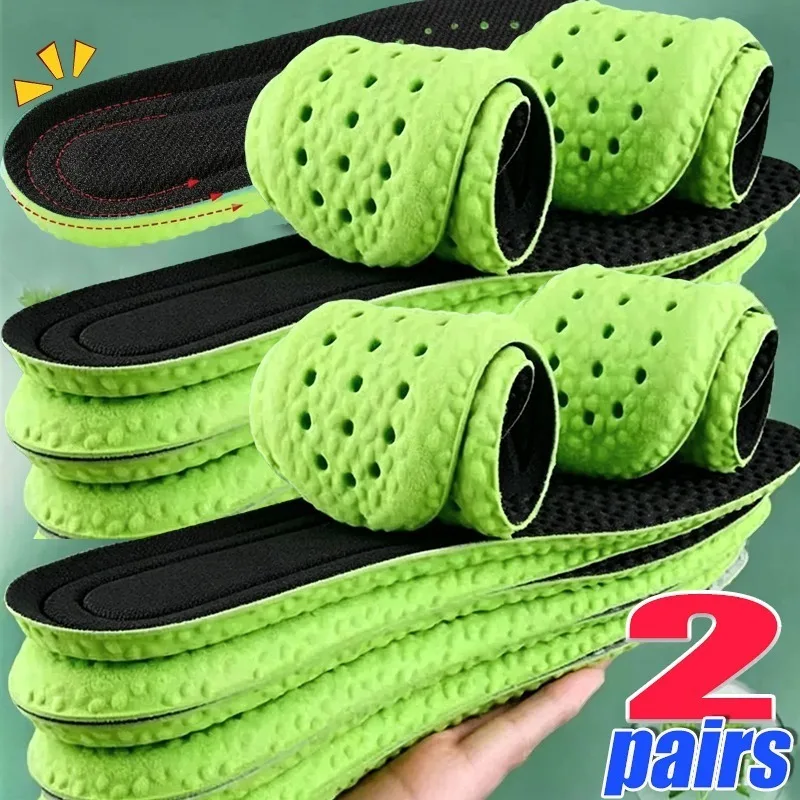 Semelles respirantes en mousse à mémoire de forme pour hommes et femmes, coussinets de chaussures de course en maille déodorants, semelles orthopédiques anti-fatigue pour les pieds