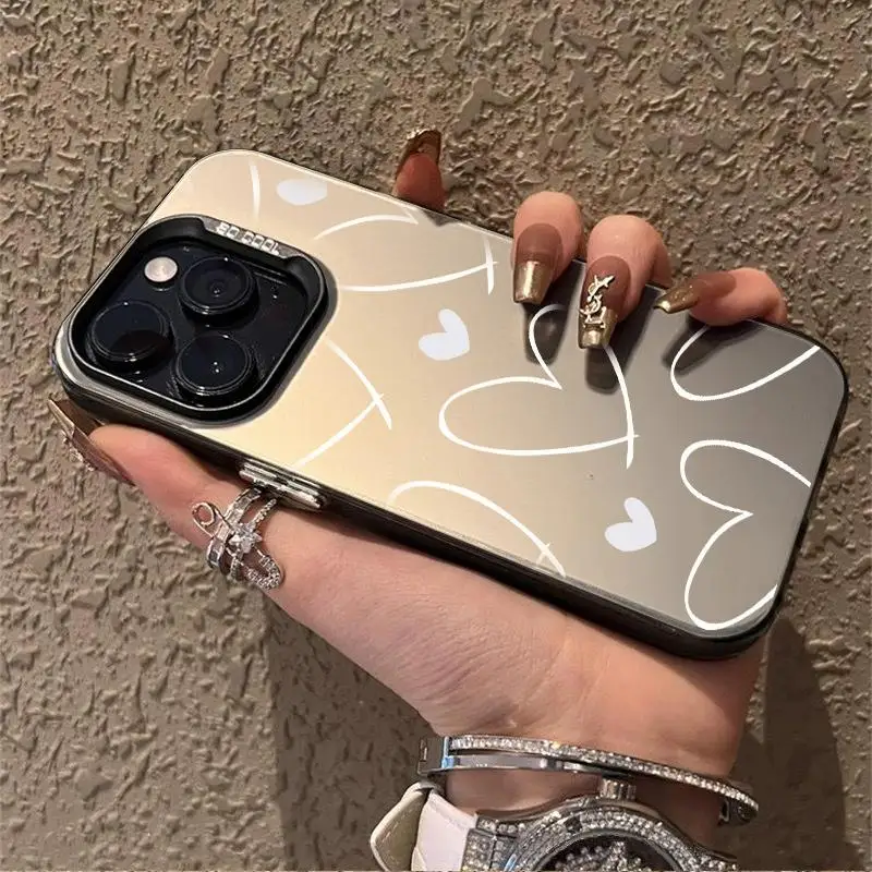 Hard Heart Love Case For Infinix Note 40 Hot 30i 10 12 Play Smart 8 7 TECNO SPARK 10 20 Pro  cover Black Pink Black Cat Capa