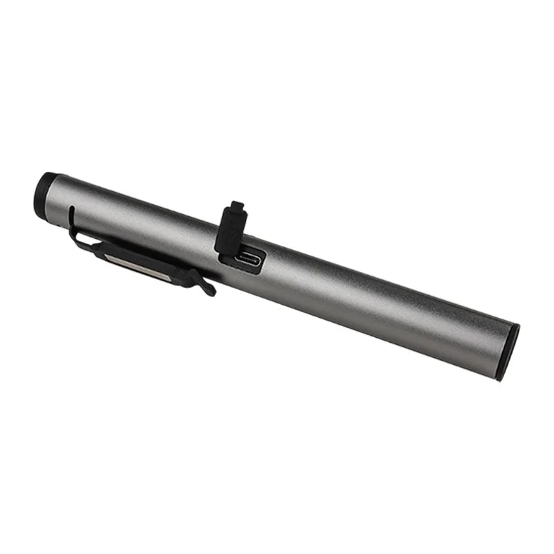 Portable 365NM LED UV Flashlight Pen Style Black Magnet Work Light Red Lamp Rechargeable Detector Torch for Pet Care