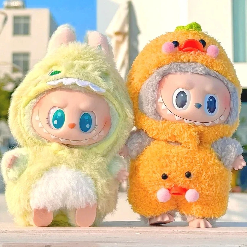 

Cute Yellow Duck Doll Hoodies Labubu 3.0 Clothes for 17cm Labubu V1/V2/V3 Fashionable Clothes and Accessories