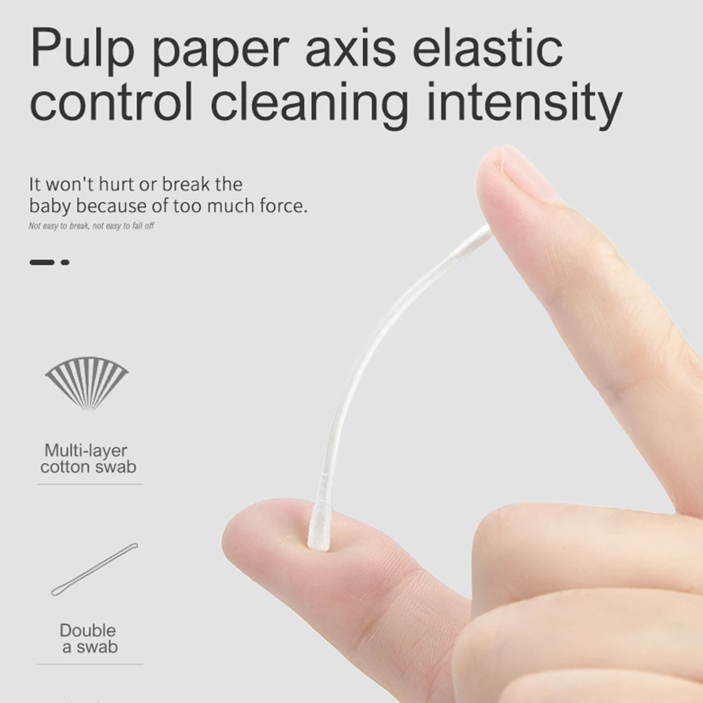 Double Ear Cleaning Tip Cotton Stick Swab Ear Cleaning Safe Soft Absorbent Cotton Stick Swab Baby hygiene