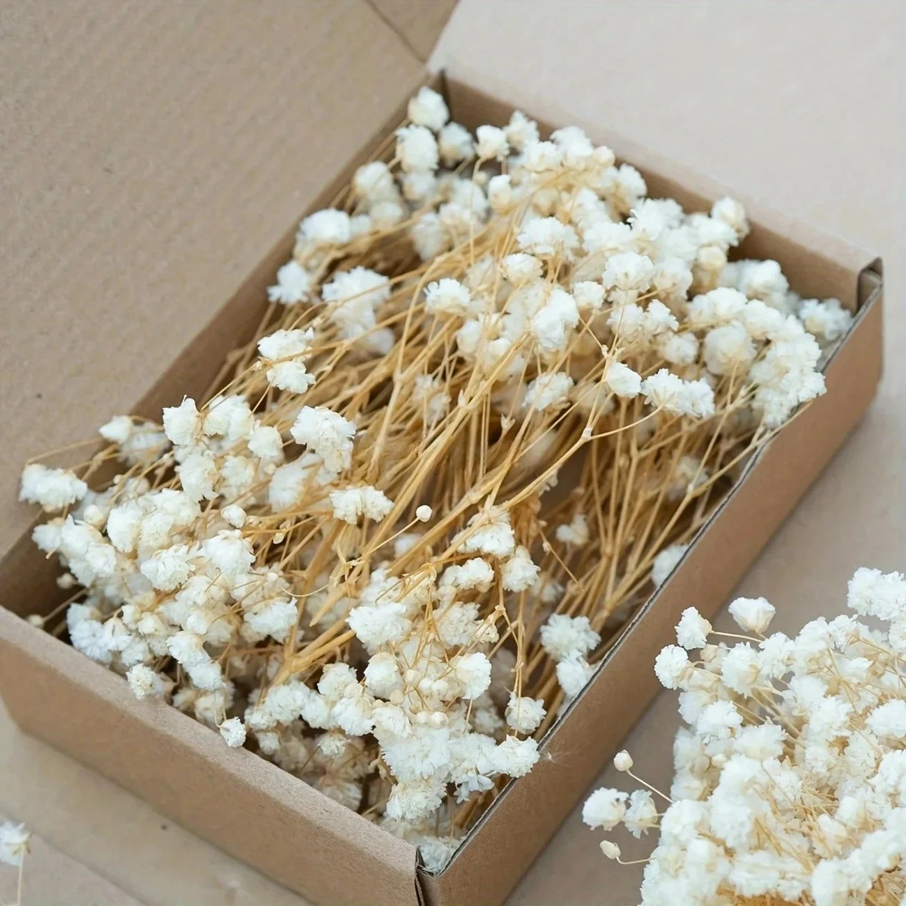 Mini flores secas para el aliento del bebé, 50 Uds., para manualidades de resina, decoración artesanal para el hogar y la boda, Gypsophila de tacto Real, paquete pequeño, regalo embellecedor