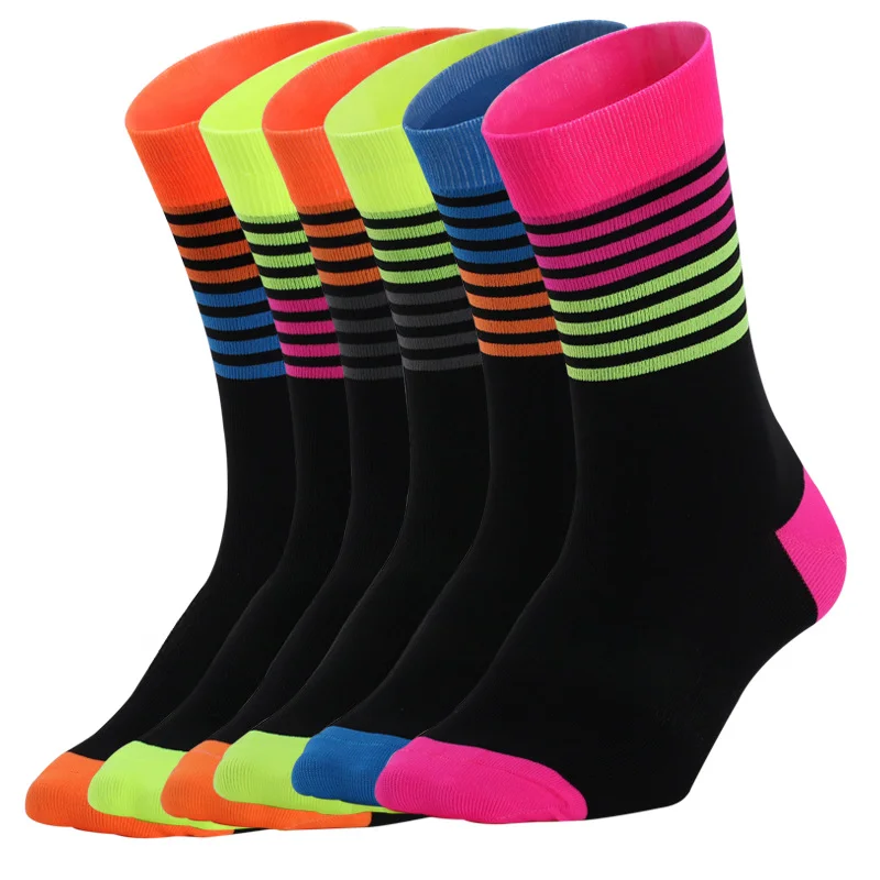 Cycling Socks Cycling Sports Socks Breathable Sweat Wicking Odor Proof Compression Running Socks Basketball Mid Tube Socks