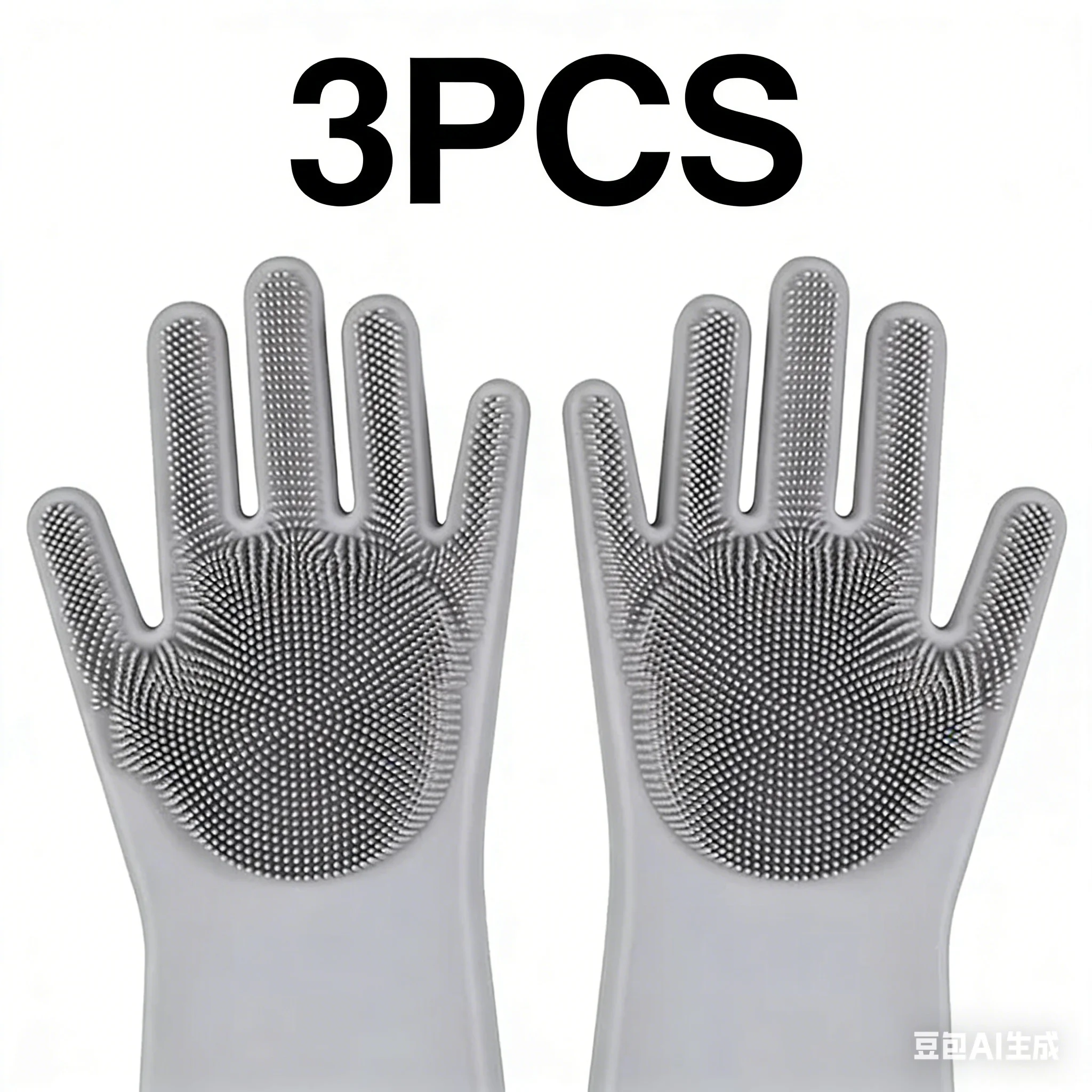 

Silicone Dish Washing Gloves with Brush - Reusable, Non-Slip Waterproof Gloves for Kitchen Scrubbing & Household Chores