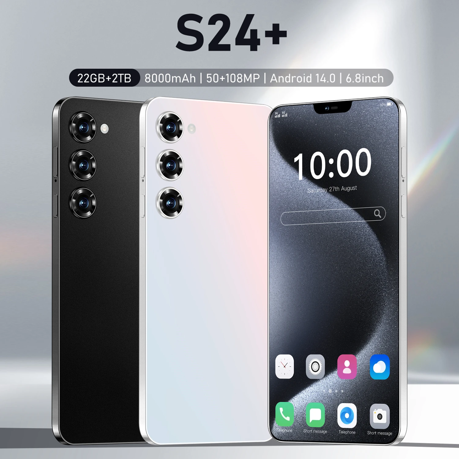New model S24+ 2025 original intelligent 5G dual card dual standby Android 14 system global version 8000mAh battery